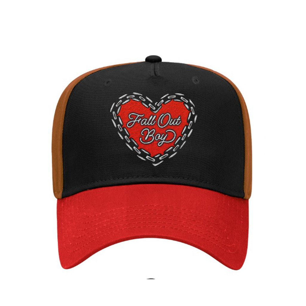 Fall Out Boy Merch Chain Heart Baseball Cap Perfect Gift For Pop-Punk Music Lover