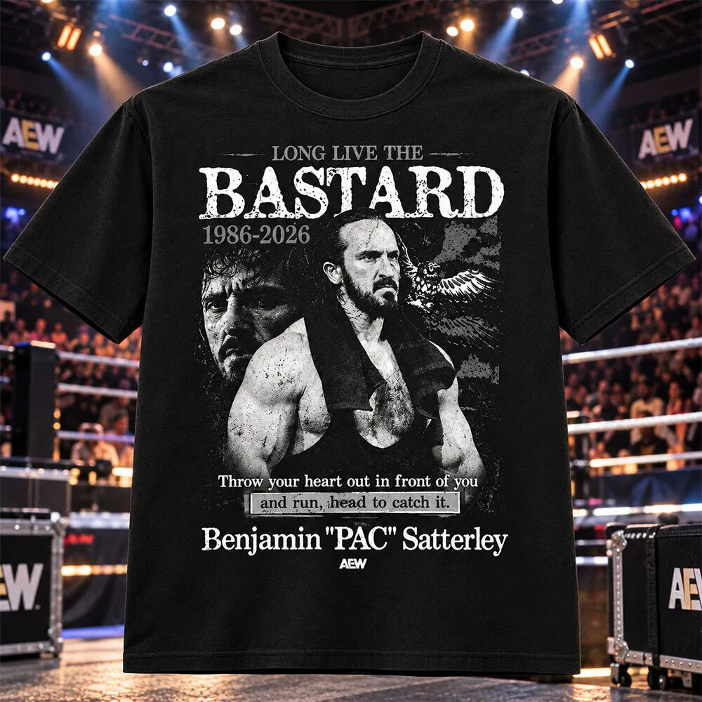 AEW PAC Benjamin Satterley Long Live The Bastard Memorial Shirt RIP PAC Apparel Gifts Ideas 1 - Unicasport AEW PAC Benjamin Satterley Long Live The Bastard Memorial Shirt RIP PAC Apparel Gifts Ideas