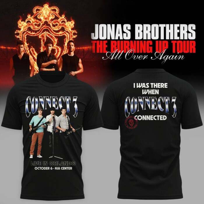 Jonas Brothers Merch Orlando Florida City Tee 2026 Live At Kia Center Connect 3 T-Shirt Gift For Bestie 1 - Unicasport Jonas Brothers Merch Orlando Florida City Tee 2026 Live At Kia Center Connect 3 T-Shirt Gift For Bestie