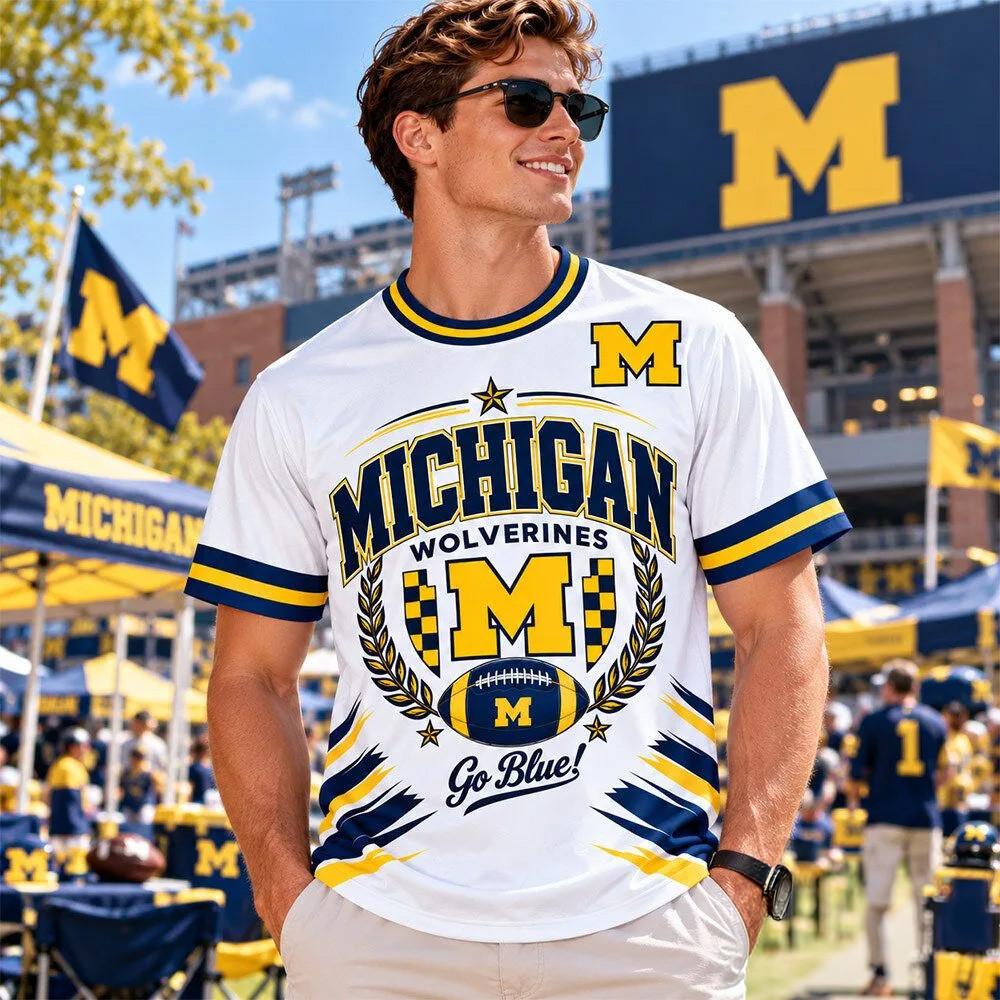 Michigan Wolverines Merch Go Blue Football Concept Shirt NCAA Football Apparel Gifts Ideas 1 - Unicasport Michigan Wolverines Merch Go Blue Football Concept Shirt NCAA Football Apparel Gifts Ideas