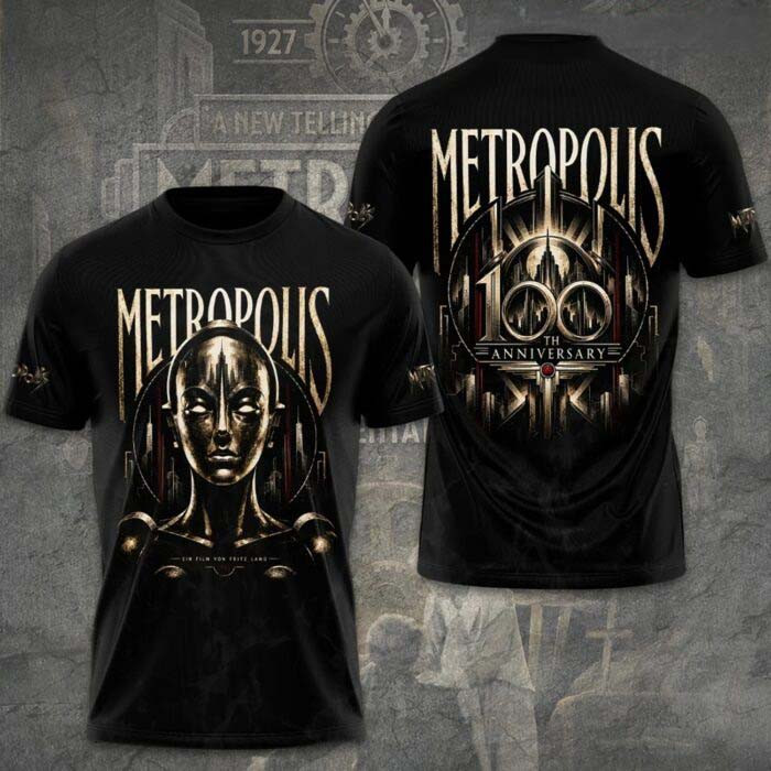 Metropolis Merch 1927 Sci-Fi Movie 100th Anniversary T-Shirt Gift For Film Fans 1 - Unicasport Metropolis Merch 1927 Sci-Fi Movie 100th Anniversary T-Shirt Gift For Film Fans