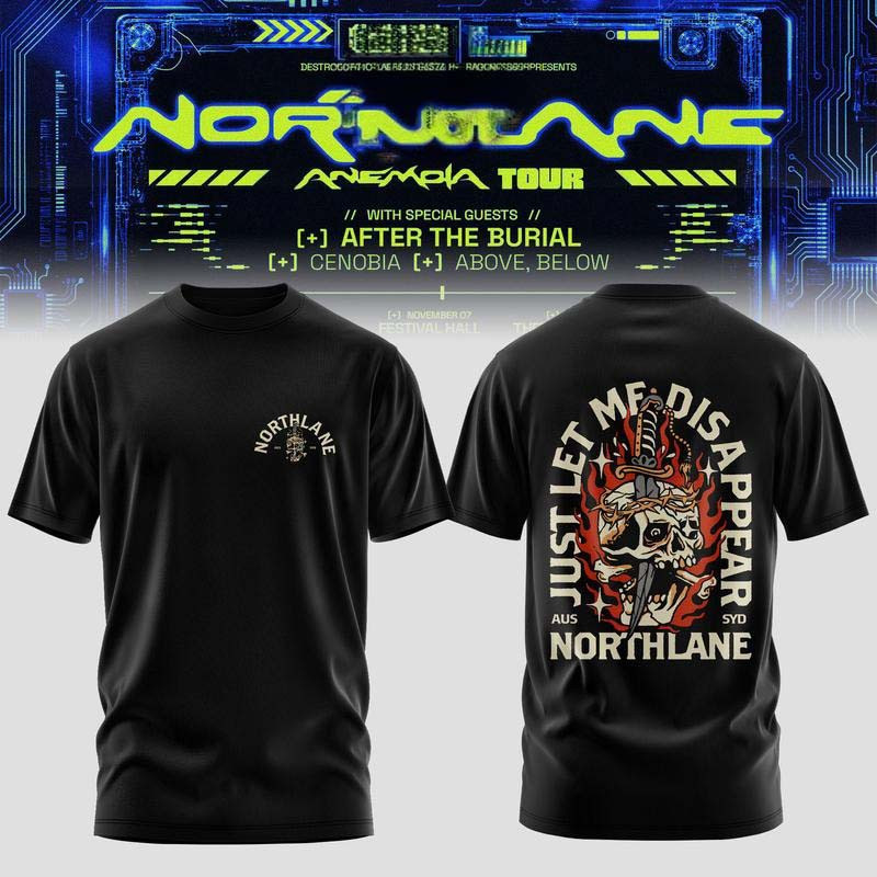 Northlane Merch The Anemoia Tour 2026 Black T-Shirt Gift For Northlane Music Fans 1 - Unicasport Northlane Merch The Anemoia Tour 2026 Black T-Shirt Gift For Northlane Music Fans