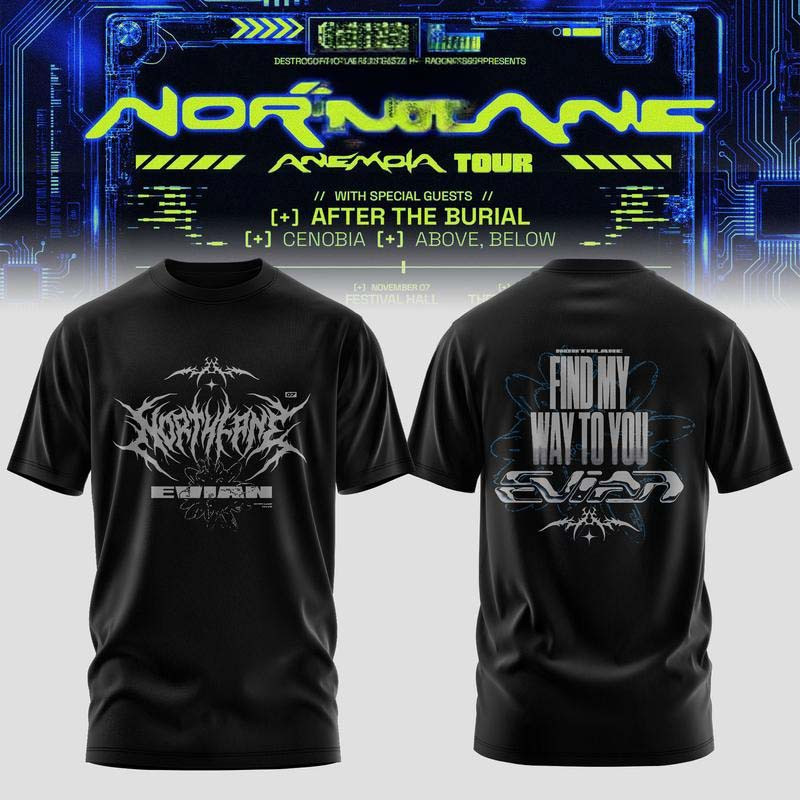 Northlane Merch The Anemoia Tour 2026 Black T-Shirt Gift For Northlane Music Lover 1 - Unicasport Northlane Merch The Anemoia Tour 2026 Black T-Shirt Gift For Northlane Music Lover