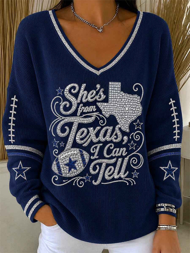 Dallas Cowboys Merch She From Texas I Can tell Shirt Game Day Apparel Gift For Cowboys Fans 1 - Unicasport Dallas Cowboys Merch She From Texas I Can tell Shirt Game Day Apparel Gift For Cowboys Fans