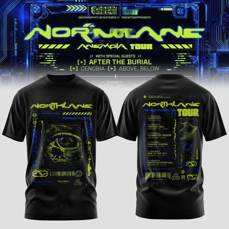 Northlane Merch The Anemoia Tour 2026 T-Shirt Gift For Concert Lover 1 - Unicasport Northlane Merch The Anemoia Tour 2026 T-Shirt Gift For Concert Lover