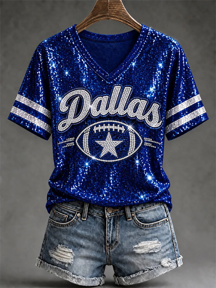 Dallas Cowboys Merch Dallas Football V-Neck Shirt Game Day Apparel NFL Shirt Gift For Cowboys Fans 1 - Unicasport Dallas Cowboys Merch Dallas Football V-Neck Shirt Game Day Apparel NFL Shirt Gift For Cowboys Fans