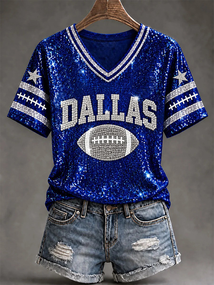 Dallas Cowboys Merch Dallas V-Neck Shirt Game Day Clothing Gift For Cowboys Lovers 1 - Unicasport Dallas Cowboys Merch Dallas V-Neck Shirt Game Day Clothing Gift For Cowboys Lovers