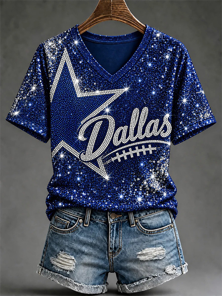 Dallas Cowboys Merch V-Neck Shirt Game Day Apparel NFL Shirt Football Gift Idea 1 - Unicasport Dallas Cowboys Merch V-Neck Shirt Game Day Apparel NFL Shirt Football Gift Idea