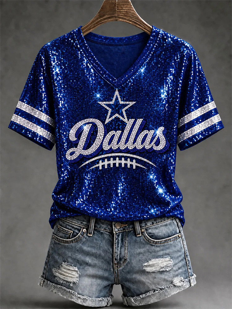 Dallas Cowboys Merch Dallas Football V-Neck Shirt Game Day Apparel NFL Shirt Gifts Idea 1 - Unicasport Dallas Cowboys Merch Dallas Football V-Neck Shirt Game Day Apparel NFL Shirt Gifts Idea