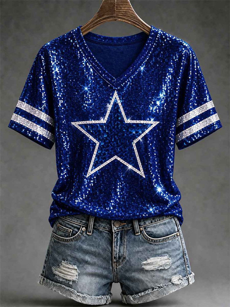 Dallas Cowboys Merch V-Neck Shirt Game Day Outfit NFL Shirt Football Fan Gifts 1 - Unicasport Dallas Cowboys Merch V-Neck Shirt Game Day Outfit NFL Shirt Football Fan Gifts