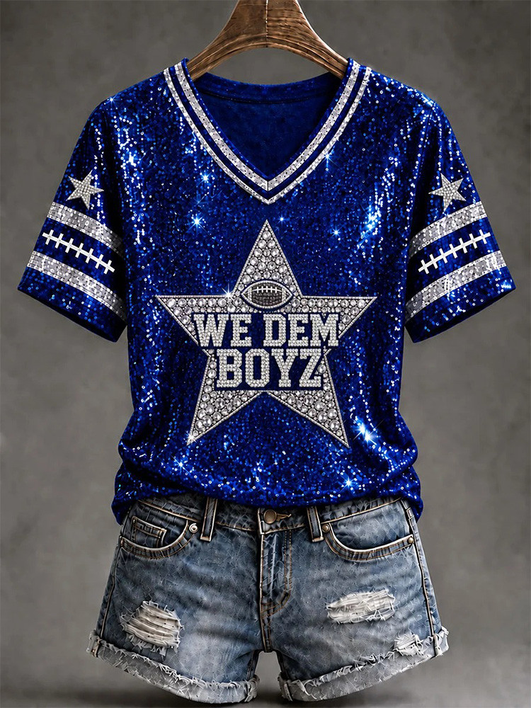 Dallas Cowboys Merch We Dem Boyz V-Neck Shirt Game Day Outfit Gift For Cowboys Fans 1 - Unicasport Dallas Cowboys Merch We Dem Boyz V-Neck Shirt Game Day Outfit Gift For Cowboys Fans