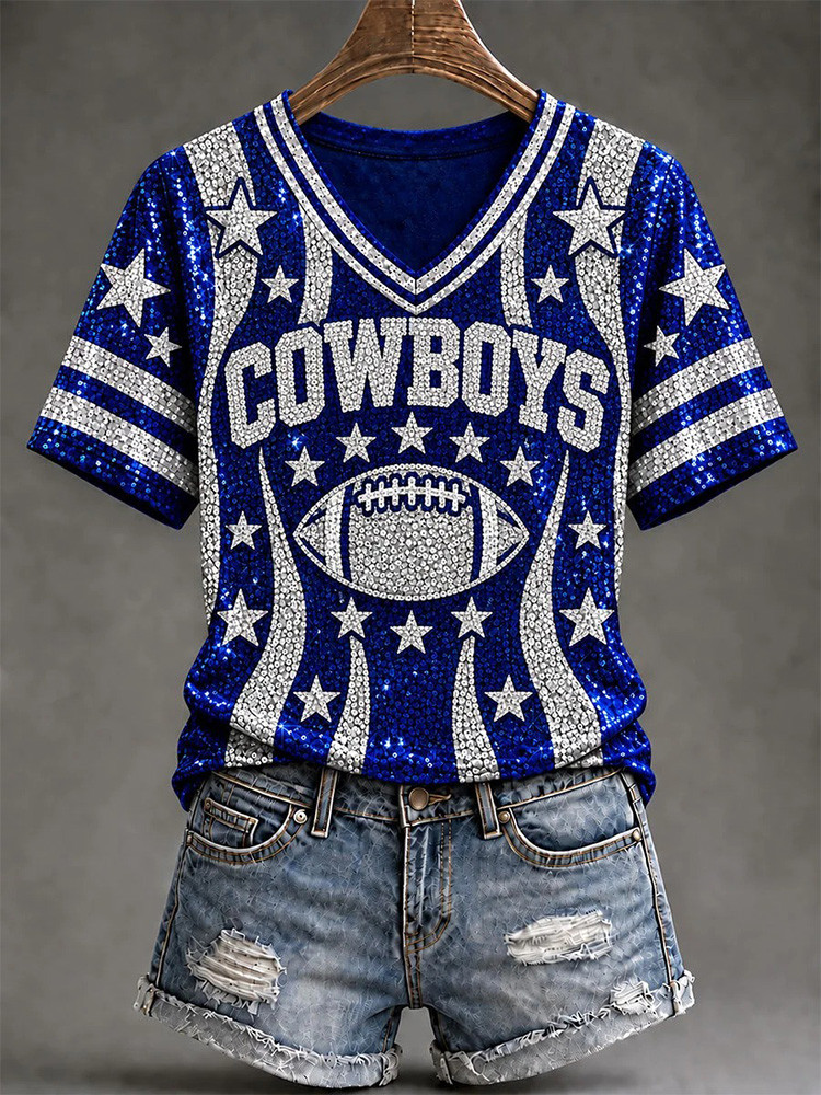 Dallas Cowboys Merch Cowboys V-Neck Shirt Game Day Clothing Gift For Football Lovers 1 - Unicasport Dallas Cowboys Merch Cowboys V-Neck Shirt Game Day Clothing Gift For Football Lovers