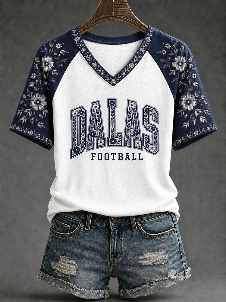 Dallas Cowboys Merch Dallas Football V-Neck Shirt NFL Clothing Game Day Outfit Gift For Cowboys Lovers 1 - Unicasport Dallas Cowboys Merch Dallas Football V-Neck Shirt NFL Clothing Game Day Outfit Gift For Cowboys Lovers