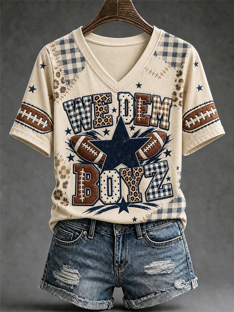 Dallas Cowboys Merch We Dem Boyz V-Neck Shirt NFL Outfit Game Day Clothing Gift For Cowboys Lovers 1 - Unicasport Dallas Cowboys Merch We Dem Boyz V-Neck Shirt NFL Outfit Game Day Clothing Gift For Cowboys Lovers