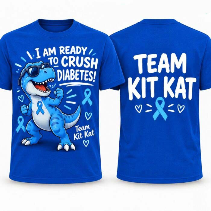 Team Kit Kat Merch x Type 1 Diabetes Awareness Youth I’m Ready To Crush Diabetes T-Shirt Fans Gear 1 - Unicasport Team Kit Kat Merch x Type 1 Diabetes Awareness Youth I’m Ready To Crush Diabetes T-Shirt Fans Gear
