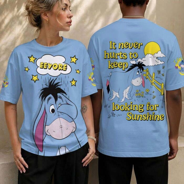 Winnie The Pooh Merch Eeyore Looking For Sunshine T-Shirt Gift For Friends 1 - Unicasport Winnie The Pooh Merch Eeyore Looking For Sunshine T-Shirt Gift For Friends
