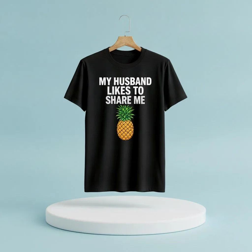 My Husband Likes To Share Me Pineapple Shirt Funny Lifestyle Shirt Gifts For Couples 1 - Unicasport My Husband Likes To Share Me Pineapple Shirt Funny Lifestyle Shirt Gifts For Couples