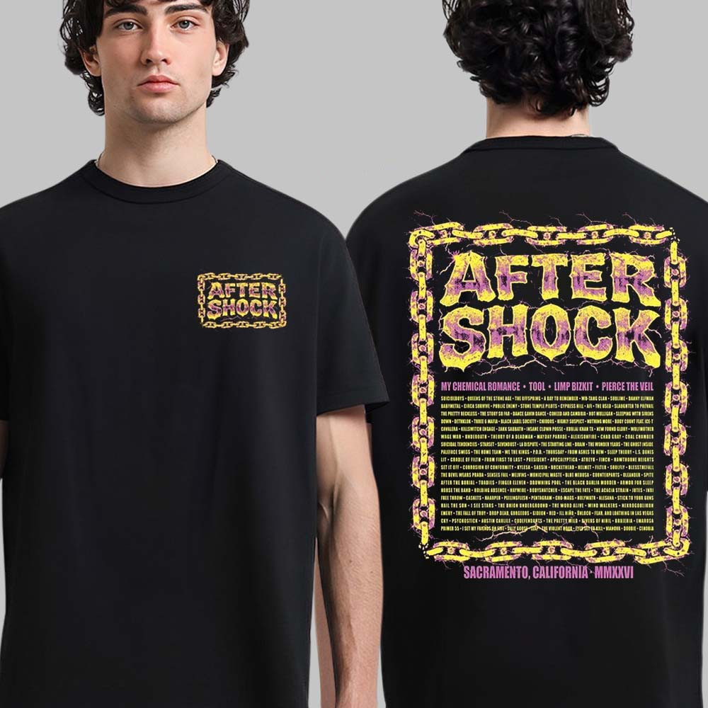 Aftershock Festival 2026 Merch Sacramento CA Static Shock T-Shirt Gift For Festival Music Fans 1 - Unicasport Aftershock Festival 2026 Merch Sacramento CA Static Shock T-Shirt Gift For Festival Music Fans