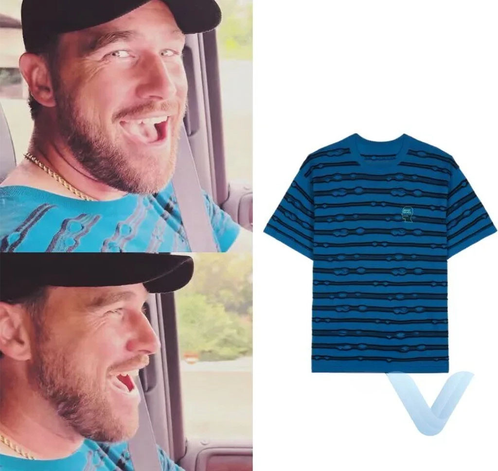Travis Kelce Wearebraindead Puckered Striped Shirt Birthday Presents For Boyfriend 1 - Unicasport Travis Kelce Wearebraindead Puckered Striped Shirt Birthday Presents For Boyfriend