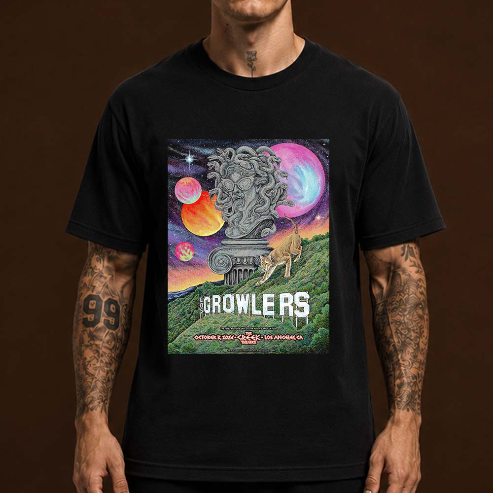 Los Growlers Merch At The Creek Theatre 2026 T-Shirt Gift For Indie Rock Lover 1 - Unicasport Los Growlers Merch At The Creek Theatre 2026 T-Shirt Gift For Indie Rock Lover