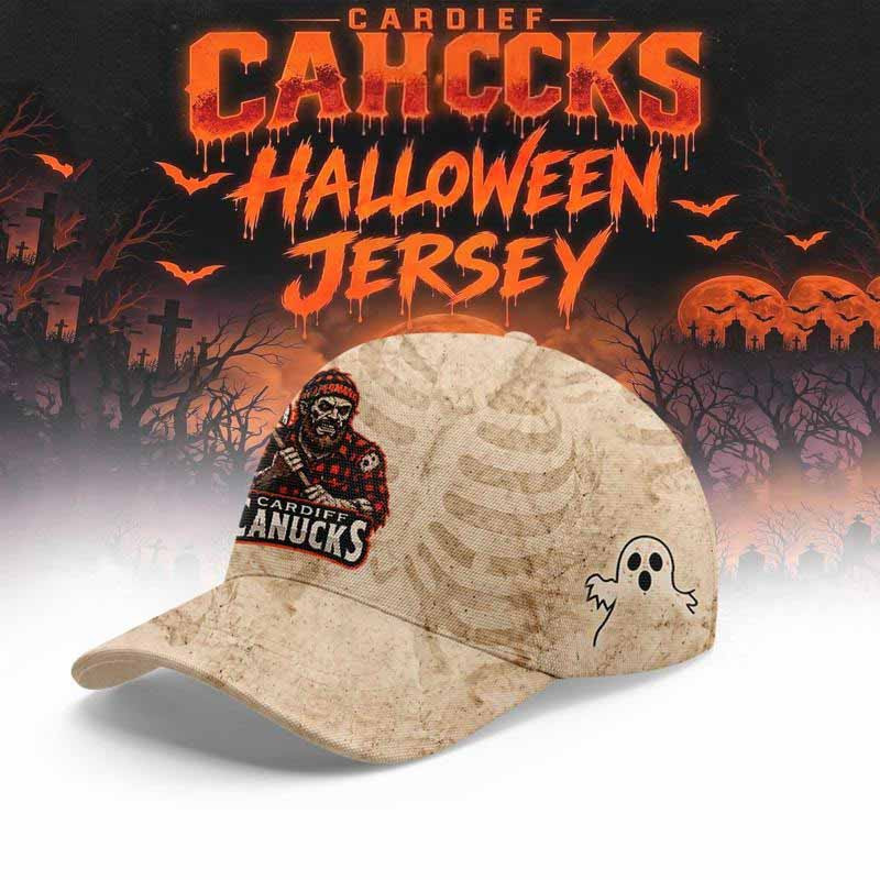 Cardiff Canucks Merch 2026 Happy Halloween Night Baseball Cap Gift For Brother