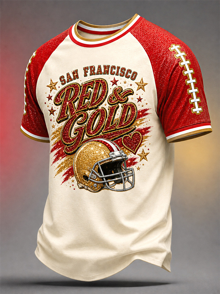San Francisco 49ers Merch San Francisco Red And Gold T-Shirt NFL Apparel Gift For Football Lovers 1 - Unicasport San Francisco 49ers Merch San Francisco Red And Gold T-Shirt NFL Apparel Gift For Football Lovers