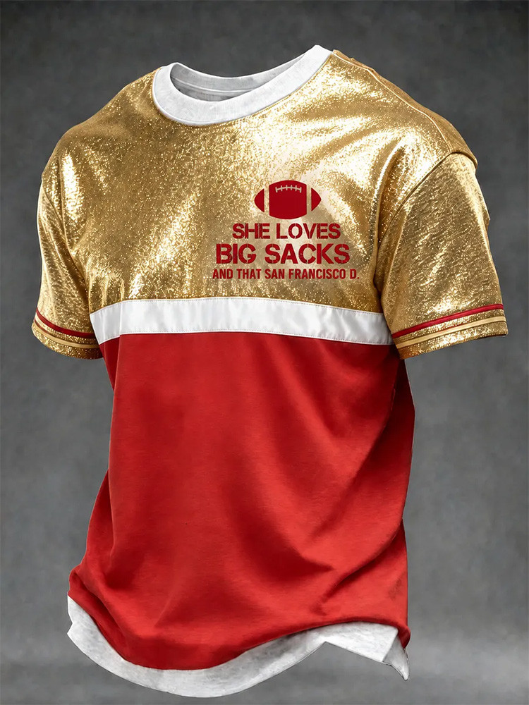 San Francisco 49ers Merch She Loves Big Sacks And That San Francisco T-Shirt NFL Outfit Gifts Idea 1 - Unicasport San Francisco 49ers Merch She Loves Big Sacks And That San Francisco T-Shirt NFL Outfit Gifts Idea