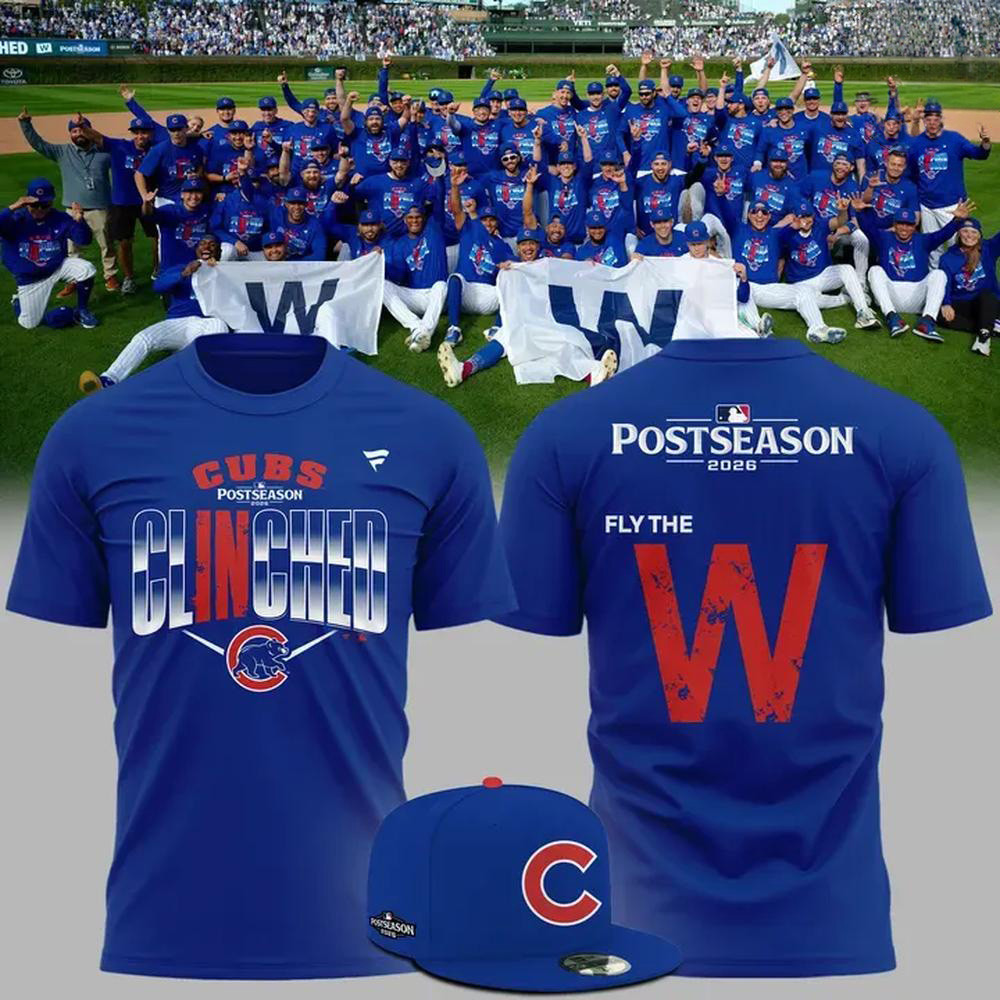 Chicago Cubs Merch 2026 Postseason Fly The W Shirt Cubs Game Day Clothing Baseball Apparel 1 - Unicasport Chicago Cubs Merch 2026 Postseason Fly The W Shirt Cubs Game Day Clothing Baseball Apparel
