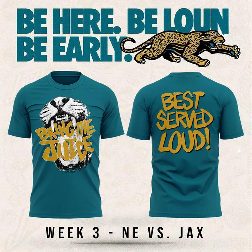 Jacksonville Jaguars Merch Bring The Juice Teal Shirt NFL Football Gears Jaguars Fans Gifts 1 - Unicasport Jacksonville Jaguars Merch Bring The Juice Teal Shirt NFL Football Gears Jaguars Fans Gifts