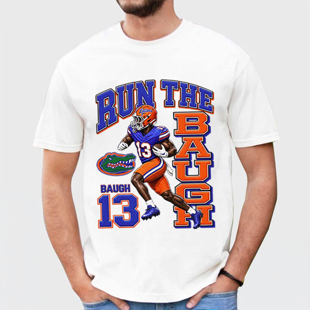 Run The Baugh Florida Gators Football Player T-Shirt Florida Gators Merch Gifts For Fans 1 - Unicasport Run The Baugh Florida Gators Football Player T-Shirt Florida Gators Merch Gifts For Fans