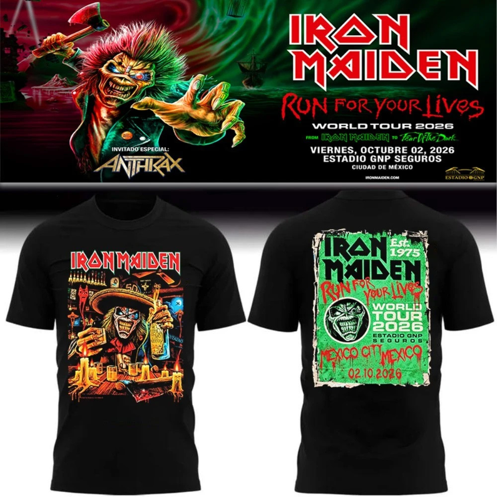 Iron Maiden Mexico City Event T-Shirt Estadio GNP Seguros Tee Iron Maiden Tour Merch Gifts 1 - Unicasport Iron Maiden Mexico City Event T-Shirt Estadio GNP Seguros Tee Iron Maiden Tour Merch Gifts