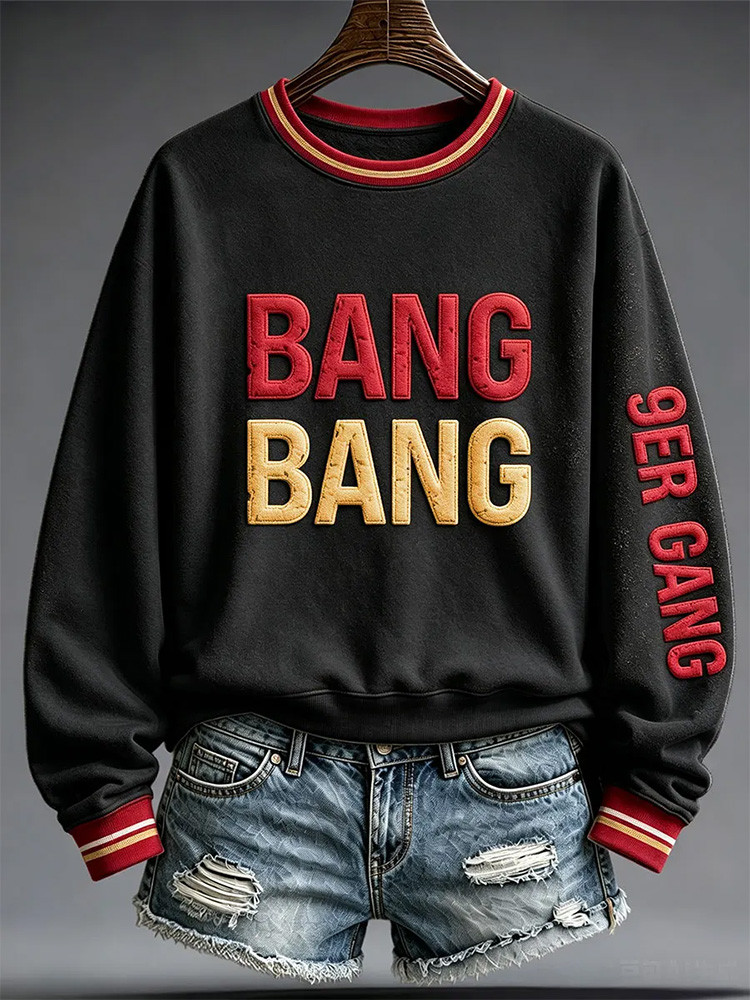 San Francisco 49ers Merch Bang Bang 9er Gang Sweatshirt Game Day Outfit Football Fan Gifts