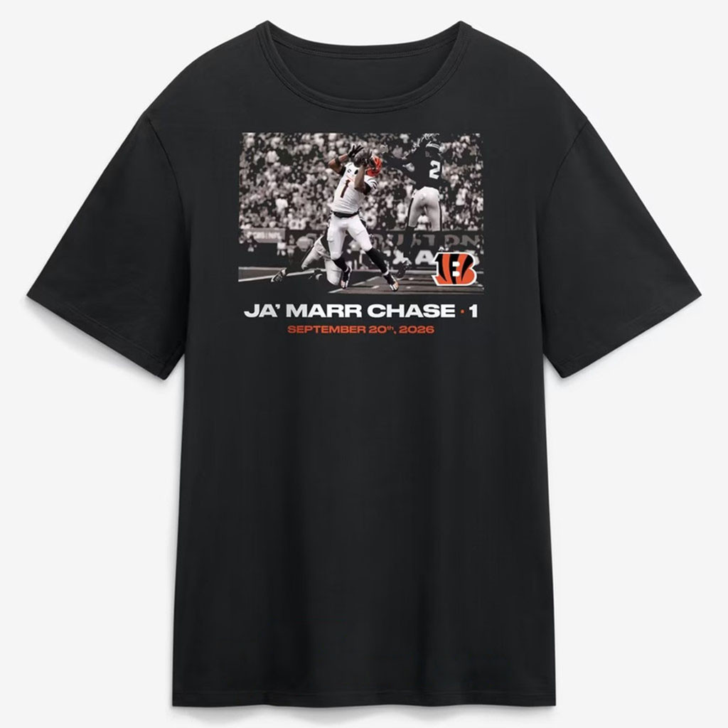 Cincinnati Bengals Jamarr Chase Flash Features Week 2 Graphic Shirt Cincinnati Bengals Merch
