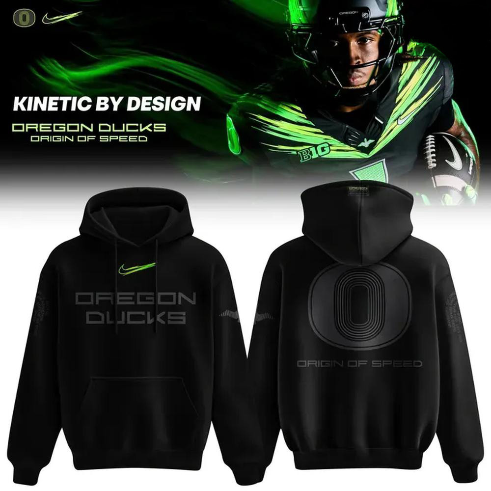 Oregon Ducks X Origin Of Speed Merch Forest Night Green Hoodie Cool Gift For Besties