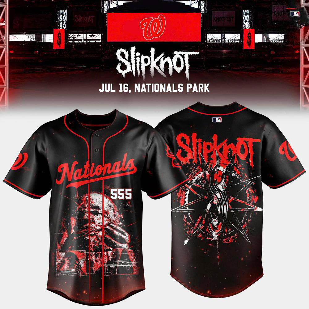 Washington Nationals X Slipknot Merch Stadium Tour Baseball Jersey Slipknot Concert Outfits