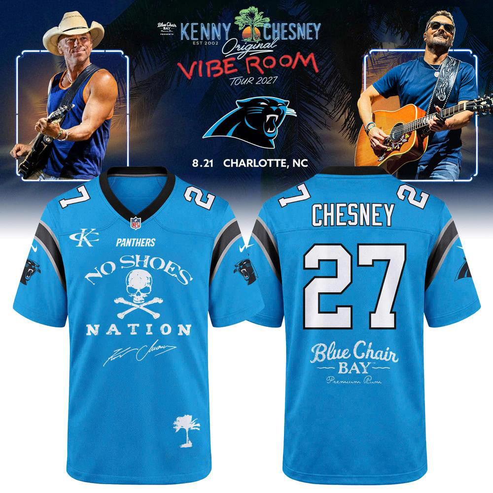 Carolina Panthers X Kenny Chesney Merch Vibe Room Tour Football Jersey Gift For Chesney Fans