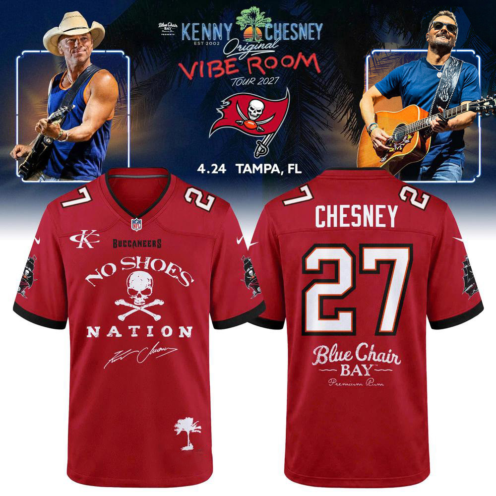 Tampa Bay Buccaneers X Kenny Chesney Merch Vibe Room Tour Football Jersey Gift For Chesney Fans
