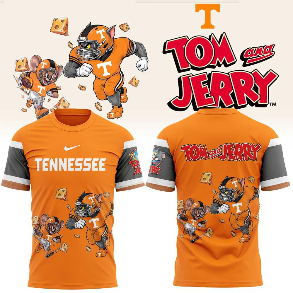 Tennessee Volunteers X Tom And Jerry Merch Orange Shirt Volunteers Game Day Apparel Fans Gifts 1 - Unicasport Tennessee Volunteers X Tom And Jerry Merch Orange Shirt Volunteers Game Day Apparel Fans Gifts