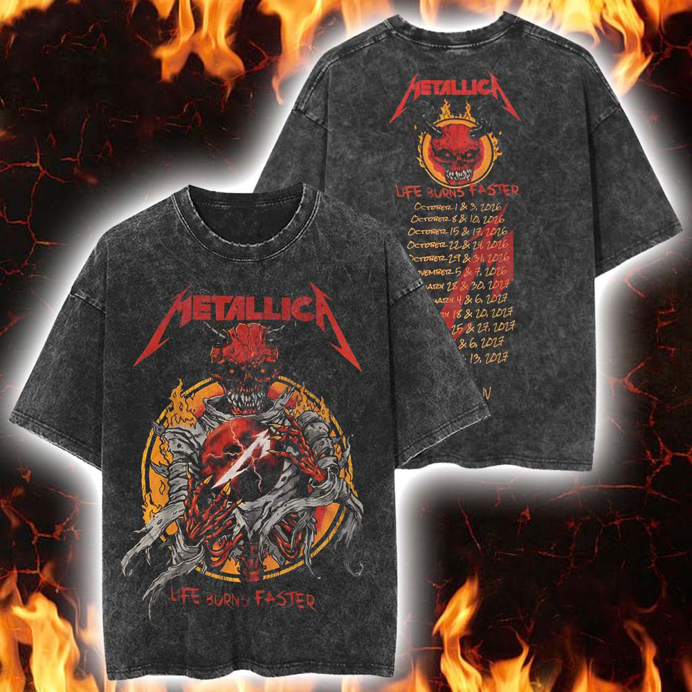Metallica Merch Life Burns Faster Red Demon Skeleton Shirt Music Apparel Gifts Ideas 1 - Unicasport Metallica Merch Life Burns Faster Red Demon Skeleton Shirt Music Apparel Gifts Ideas