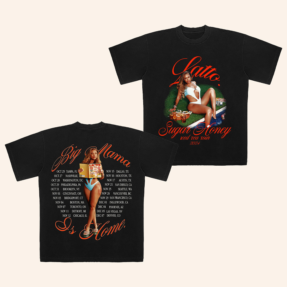 Latto Merch Sugar Honey Iced Tea Tour Shirt Latto Album Apparel Concert Outfits Ideas 1 - Unicasport Latto Merch Sugar Honey Iced Tea Tour Shirt Latto Album Apparel Concert Outfits Ideas