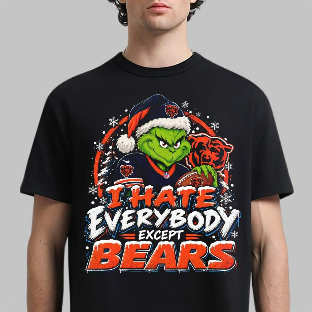 Chicago Bears Merch X Grinch I Hate Everybody Except Falcons Shirt Christmas Gifts Ideas 1 - Unicasport Chicago Bears Merch X Grinch I Hate Everybody Except Falcons Shirt Christmas Gifts Ideas