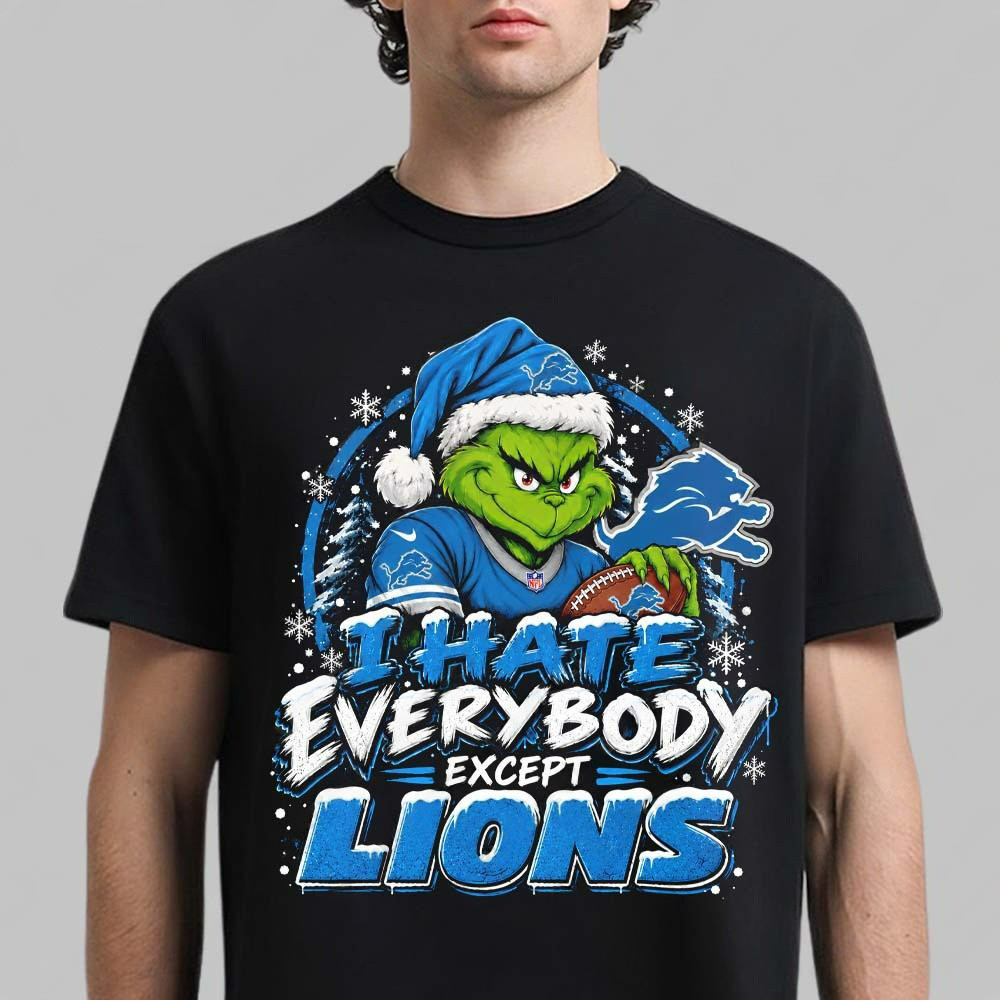 Detroit Lions Merch X Grinch I Hate Everybody Except Browns Shirt Gifts For One Pride 1 - Unicasport Detroit Lions Merch X Grinch I Hate Everybody Except Browns Shirt Gifts For One Pride
