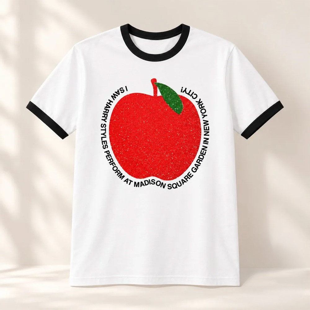 Harry's 30 Night Harry Styles White Apple Ringer Shirt Harry Styles Merch Gifts Ideas 1 - Unicasport Harry's 30 Night Harry Styles White Apple Ringer Shirt Harry Styles Merch Gifts Ideas