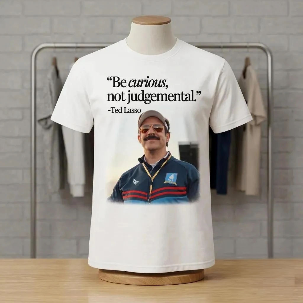 Ted Lasso Be Curious Not Judgmental Quote T-Shirt Ted Lasso Merch Gift For Fans 1 - Unicasport Ted Lasso Be Curious Not Judgmental Quote T-Shirt Ted Lasso Merch Gift For Fans