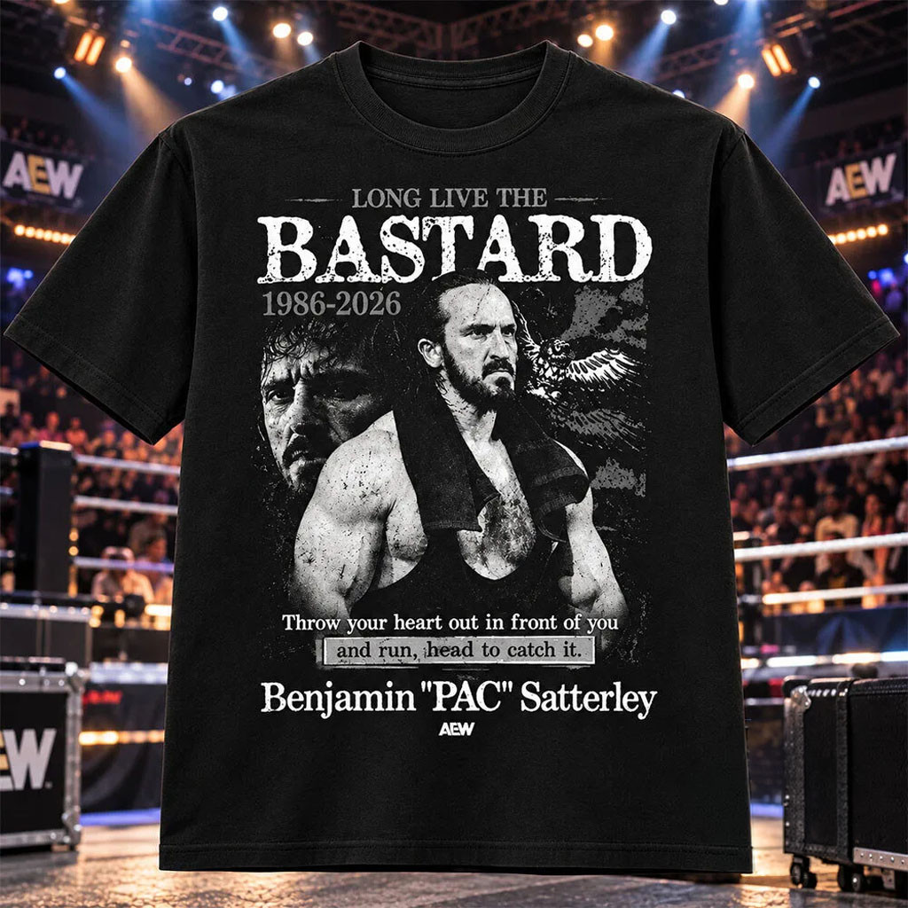 AEW PAC Benjamin Satterley Long Live The Bastard Memorial Shirt RIP PAC Merch Gifts Ideas 1 - Unicasport AEW PAC Benjamin Satterley Long Live The Bastard Memorial Shirt RIP PAC Merch Gifts Ideas