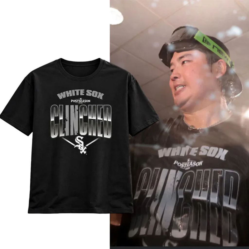 Munetaka Murakami Chicago White Sox Postseason Clinched Locker Room Shirt White Sox Merch 1 - Unicasport Munetaka Murakami Chicago White Sox Postseason Clinched Locker Room Shirt White Sox Merch