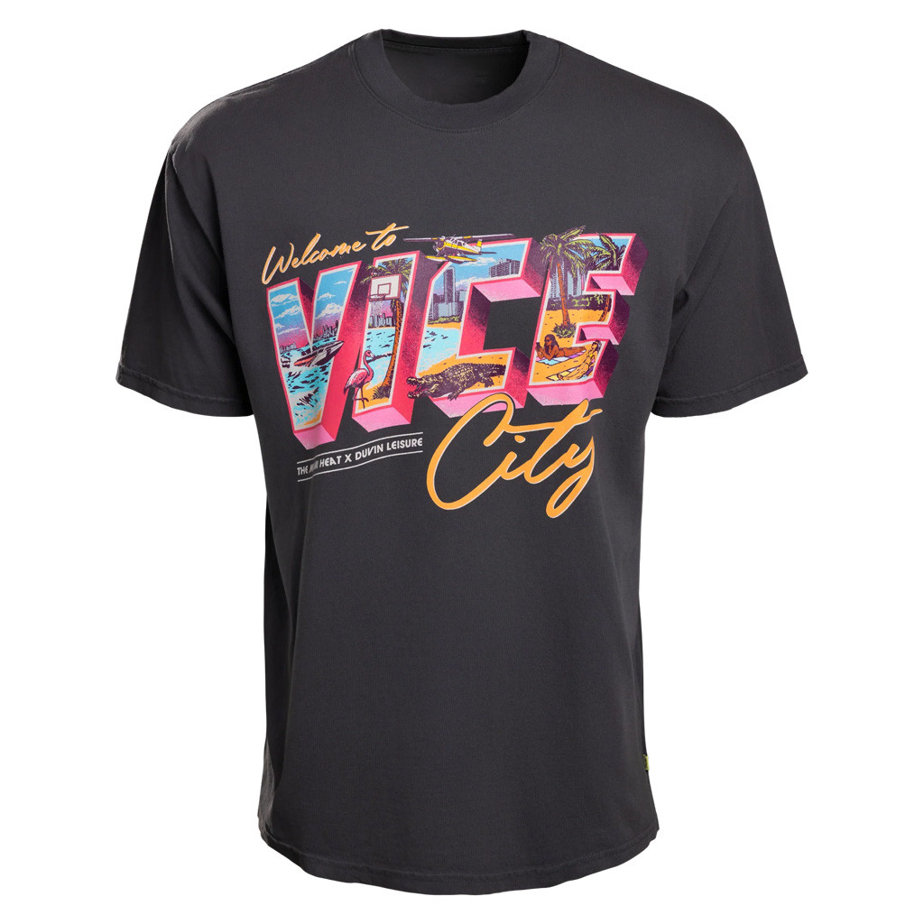 GTA 6 Vice City Merch 2026 Court Culture x Duvin Vice City Postcard Shirt Miami Heat Store Merch 1 - Unicasport GTA 6 Vice City Merch 2026 Court Culture x Duvin Vice City Postcard Shirt Miami Heat Store Merch