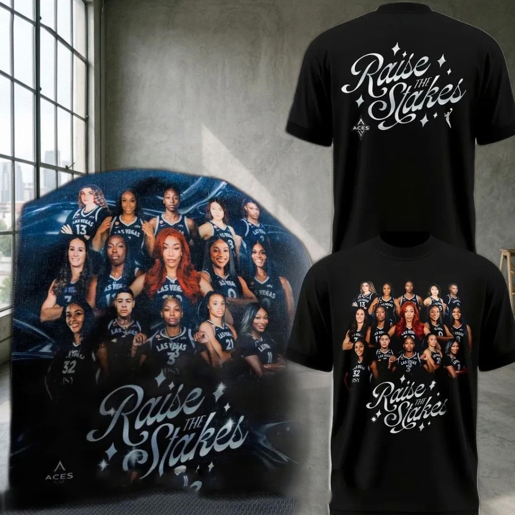 Las Vegas Aces Raise The Stakes WNBA Playoffs T-Shirt Vegas Aces Merch Gifts For Fan 1 - Unicasport Las Vegas Aces Raise The Stakes WNBA Playoffs T-Shirt Vegas Aces Merch Gifts For Fan