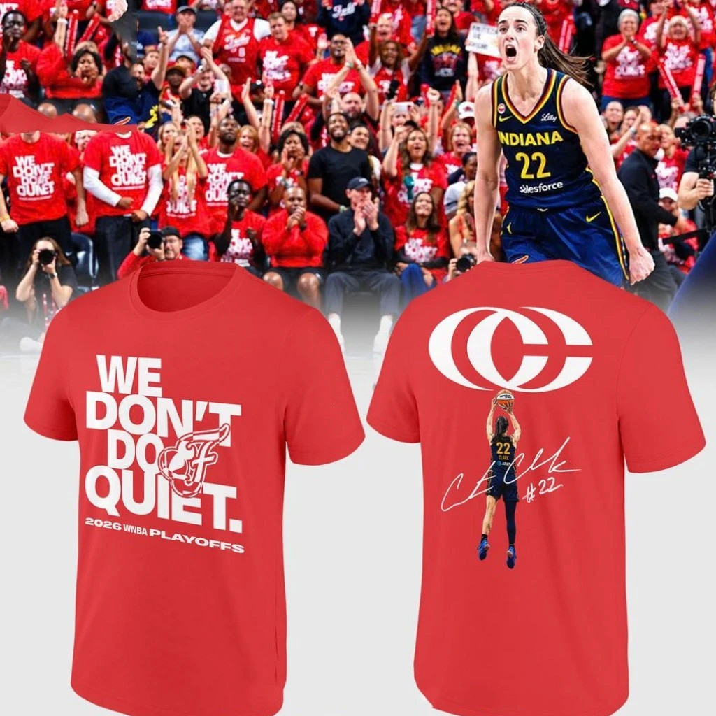 Caitlin Clark Indiana Fever We Don't Do Quiet 2026 WNBA Playoffs T-Shirt Caitlin Clark Merch 1 - Unicasport Caitlin Clark Indiana Fever We Don't Do Quiet 2026 WNBA Playoffs T-Shirt Caitlin Clark Merch