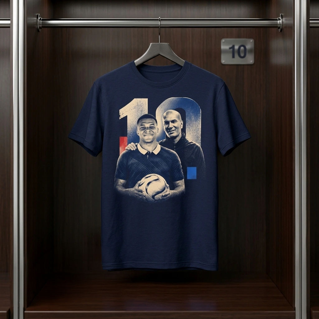 Zinedine Zidane Kylian Mbappe The Master And The Captain Les Bleus T-Shirt Gift For Soccer Fans 1 - Unicasport Zinedine Zidane Kylian Mbappe The Master And The Captain Les Bleus T-Shirt Gift For Soccer Fans